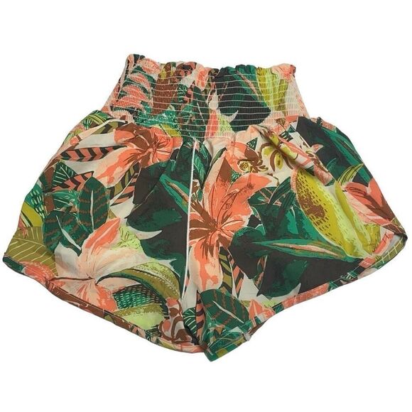 Aerie Offline Tropical Print The Hugger High Waisted Soft Shorts - Picture 1 of 7